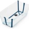 Stokke Flexi Bath® Faltbare Badewanne Mit Hitzeempfindlichem Stöpsel, Transparent Blue