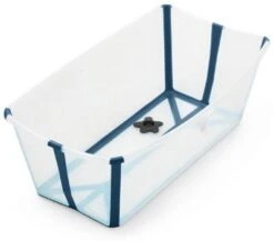 Stokke Flexi Bath® Faltbare Badewanne Mit Hitzeempfindlichem Stöpsel, Transparent Blue