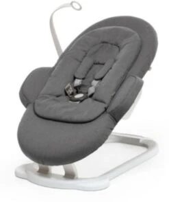 Stokke Steps™ Bouncer, Weißes Gestell, Deep Grey