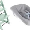 Stokke Tripp Trapp® Hochstuhl, Classic Collection, Soft Mint Inkl. Tripp Trapp® Newborn Set™ Schale, Grey