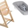 Stokke Tripp Trapp® Hochstuhl, Classic Collection, Natural Inkl. Tripp Trapp® Newborn Set™ Schale, Grey