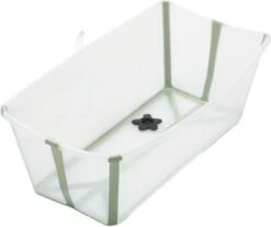 Stokke Flexi Bath® Faltbare Badewanne Mit Hitzeempfindlichem Stöpsel, V2 Transparent Green