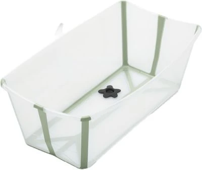 Stokke Flexi Bath® Faltbare Badewanne Mit Hitzeempfindlichem Stöpsel, V2 Transparent Green 1 Stokke Flexi Bath® Faltbare Badewanne Mit Hitzeempfindlichem Stöpsel, V2 Transparent Green