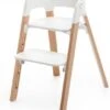 Stokke Steps™ Hochstuhl, Sitz White Inkl. Beine Buchenholz, Natural
