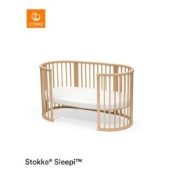 Stokke® Sleepi™ Bett Spannbettlaken V3 Fans Grey -Stokke Verkauf sleepi bed natural open ftsh fansgrey 5077 rt